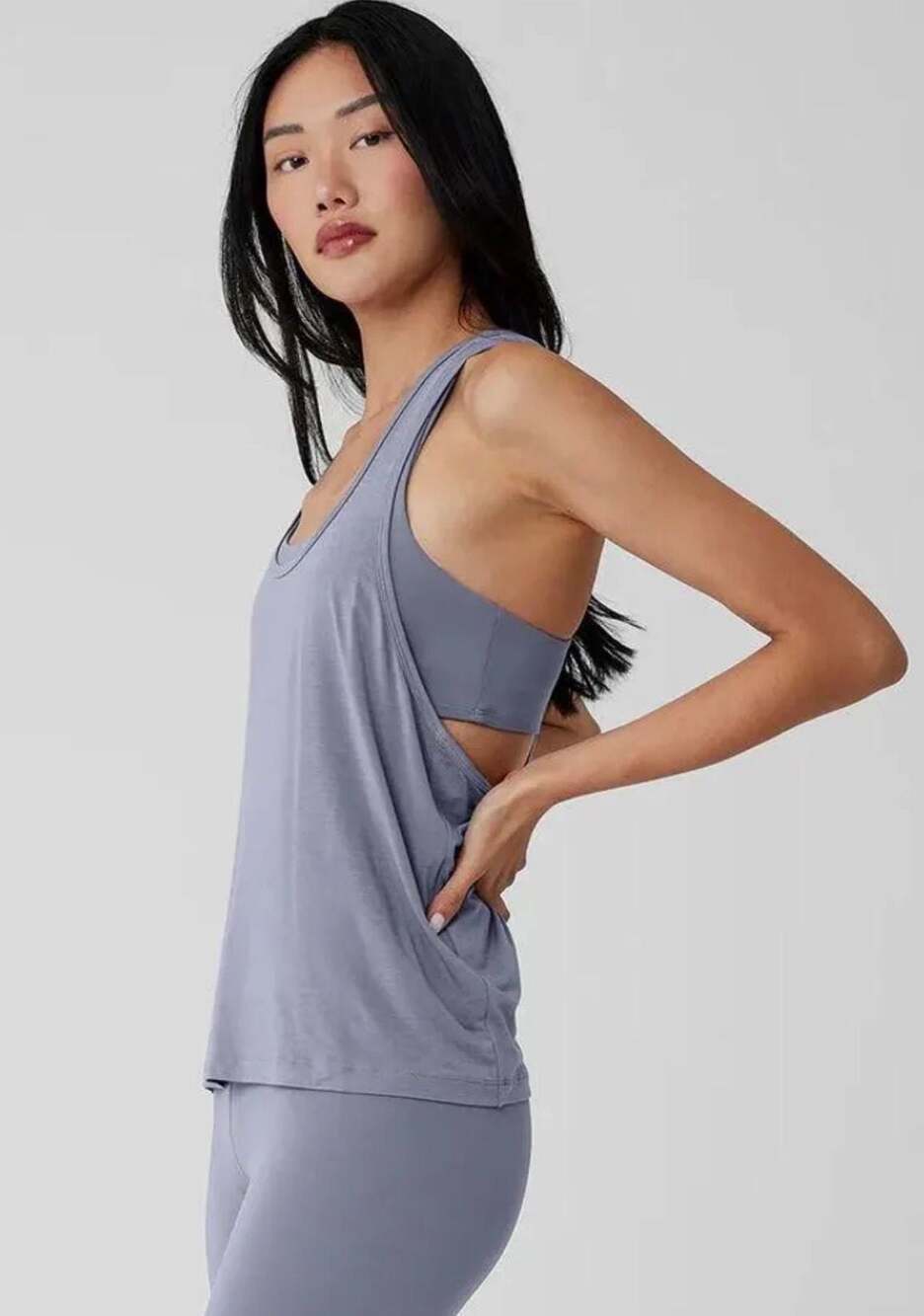 Alo Yoga All Day Tank Top (Size S?) in Fog